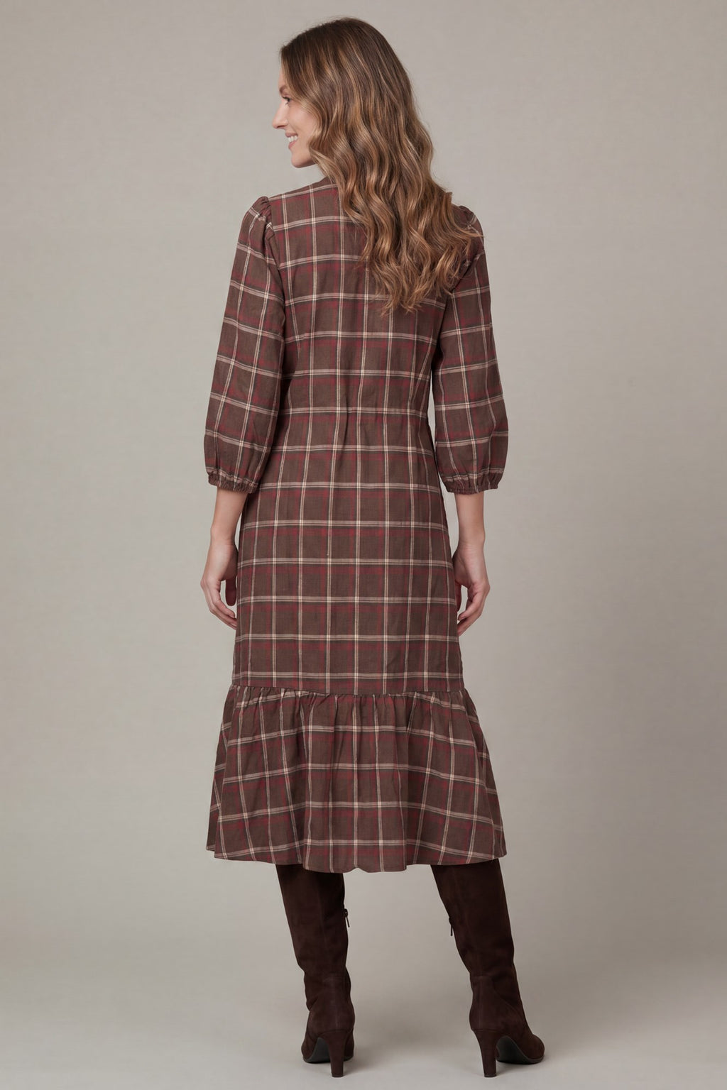 Plaid Lane Midi Dress