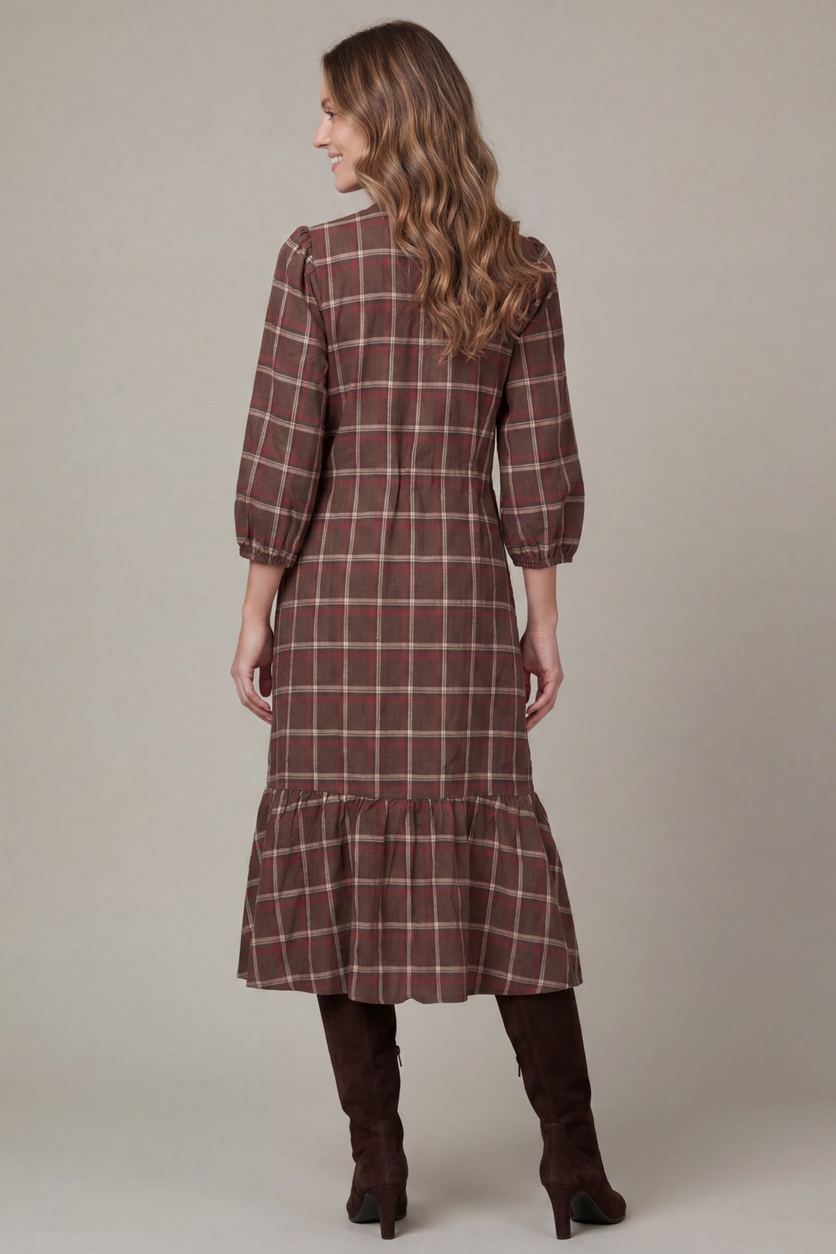 Plaid Lane Midi Dress