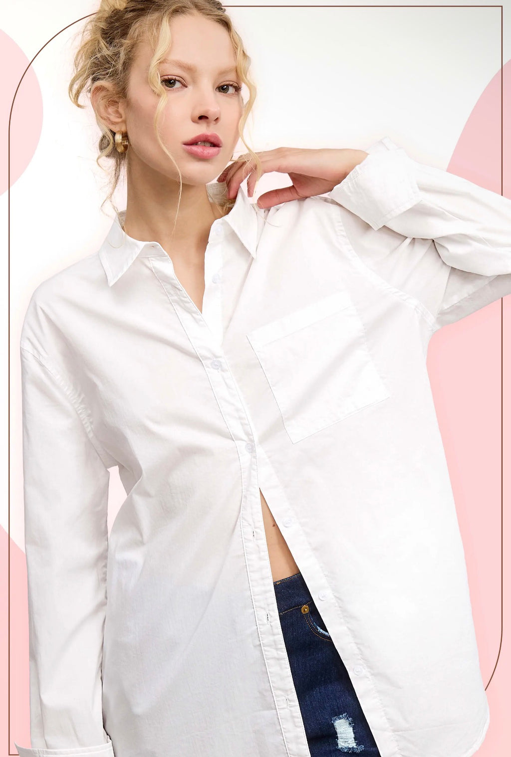 Classic Collar Button Up Shirt