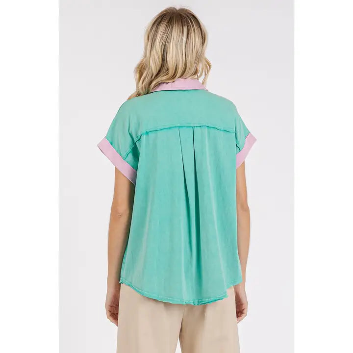 Henley Polo Top