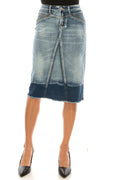 Blush Wash Denim Skirt