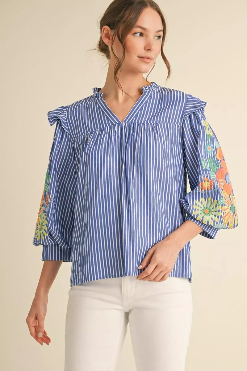 Jardin Embroidered Blouse