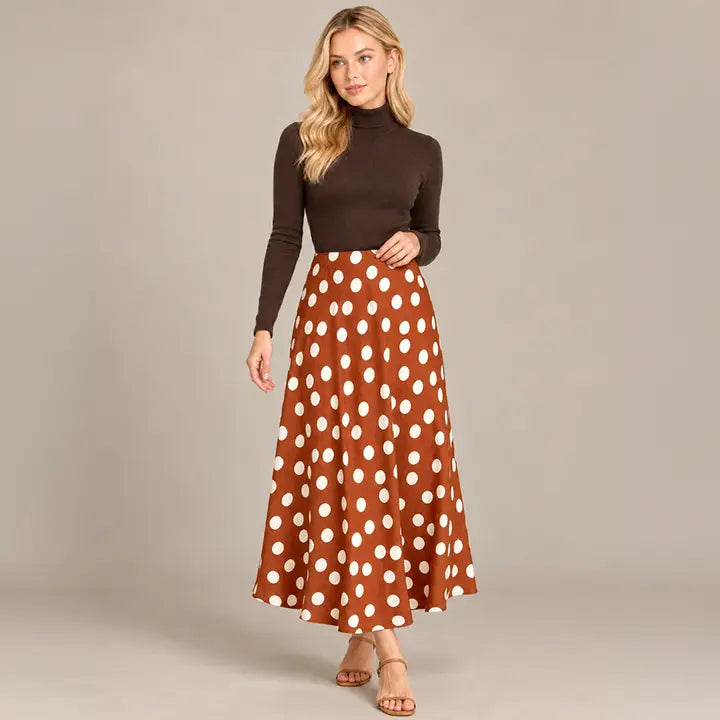 Polka Dot Pumpkin Skirt