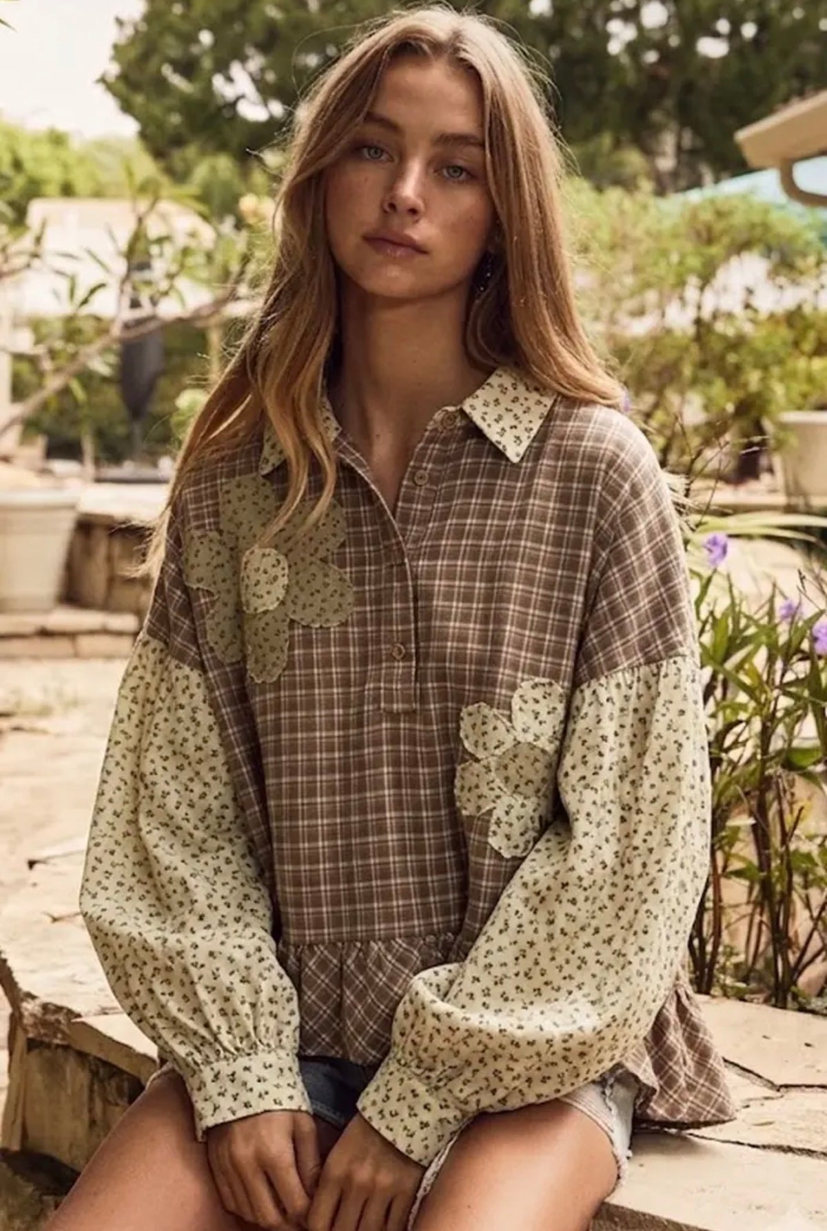 Patchwork Petals Top
