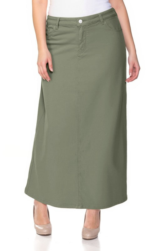 Curvy Long Greenwich Skirt