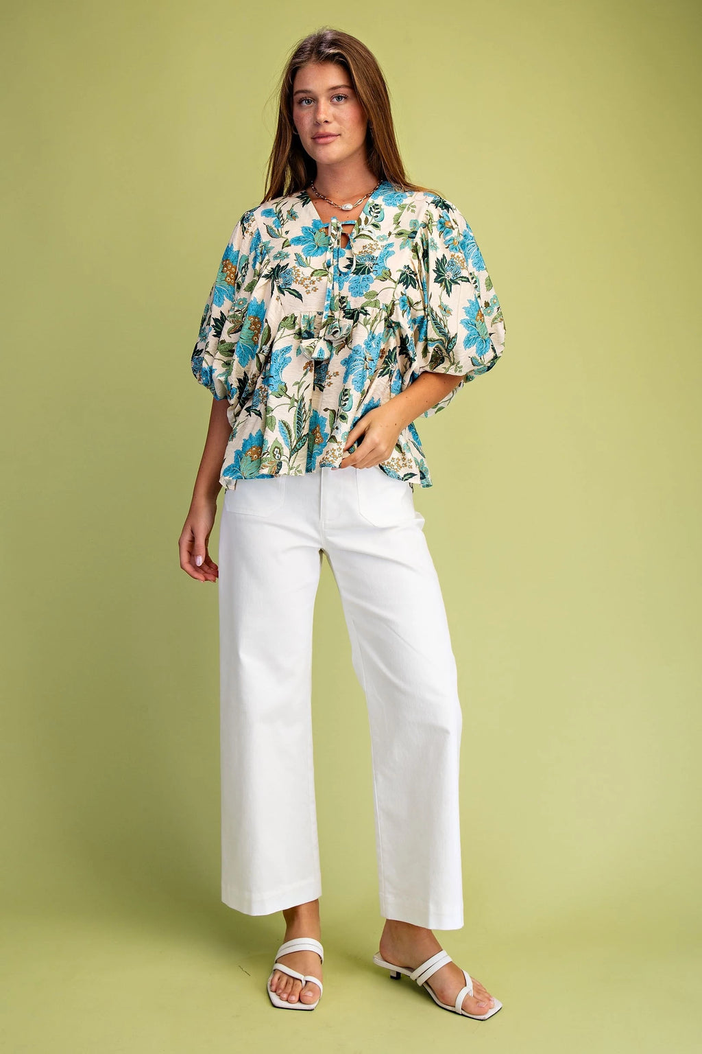 Tie-Front Botanical Top