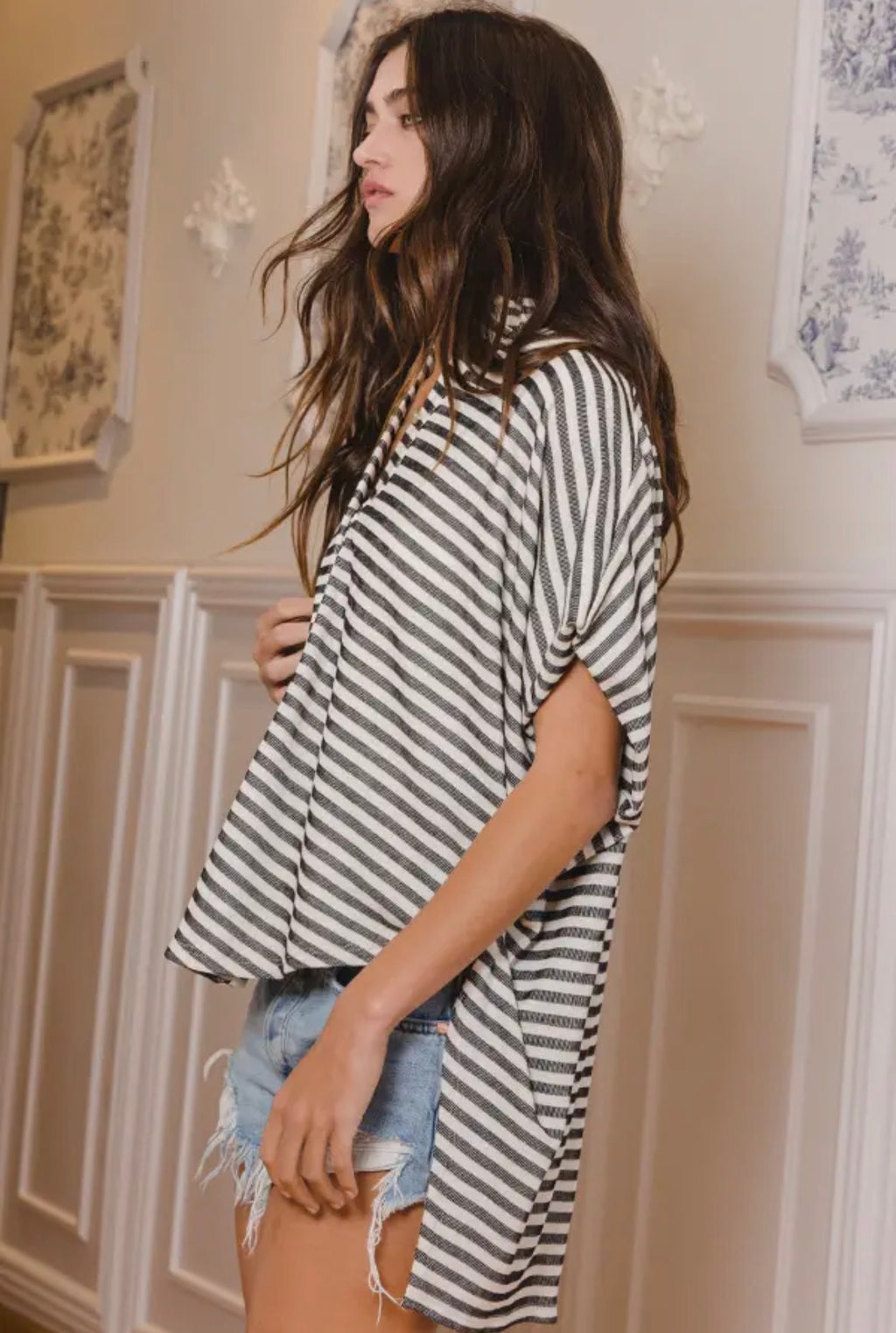 Oversized Striped Top