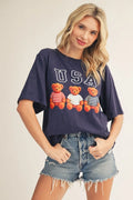 Red, White, & Bears Graphic Tee