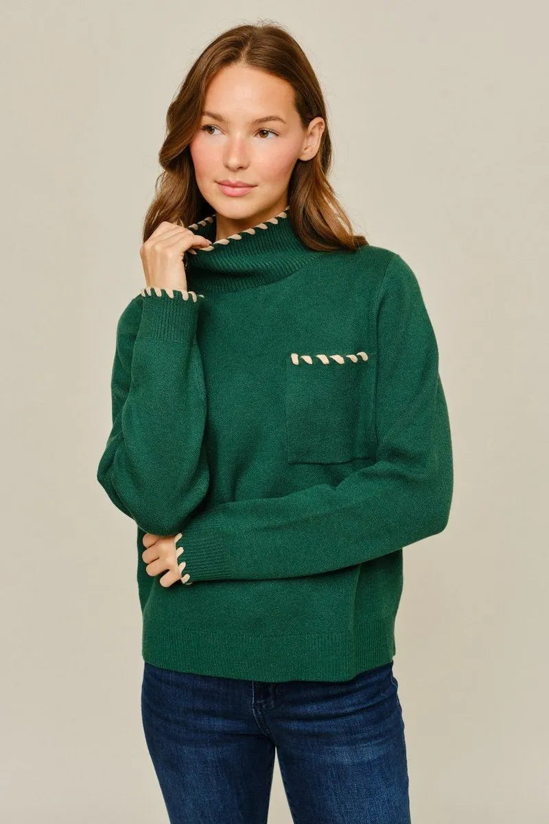 Piped Knit Sweater