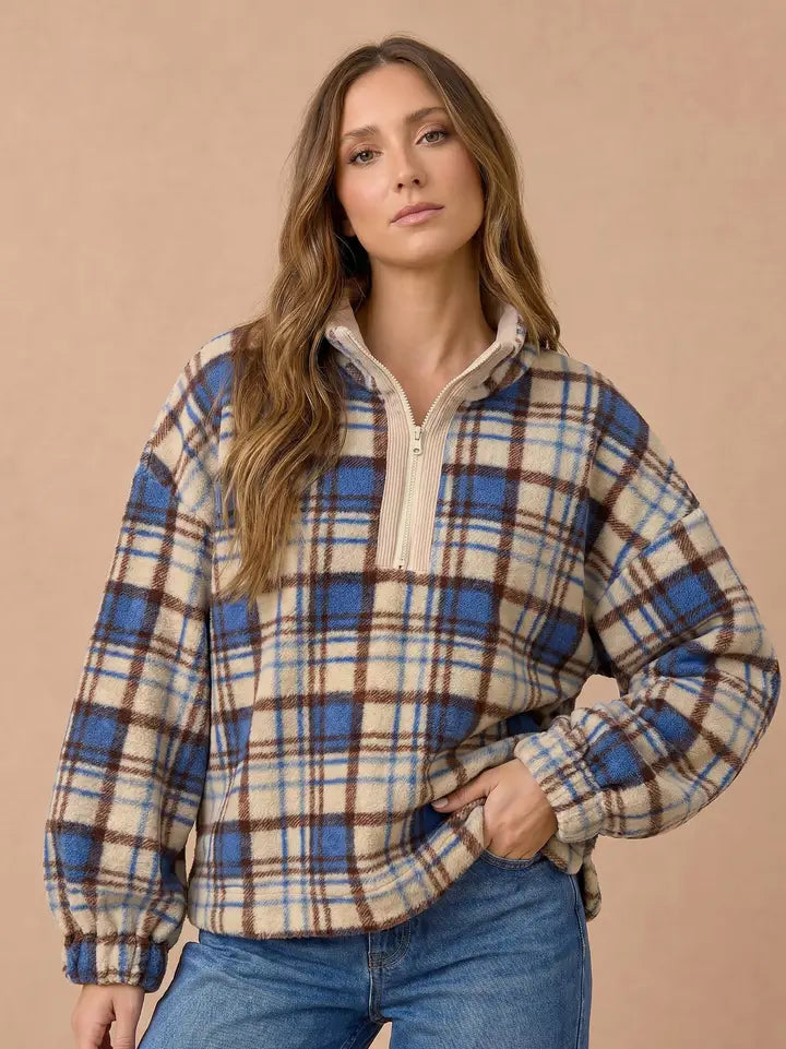 Sherpa Zip Up Pullover
