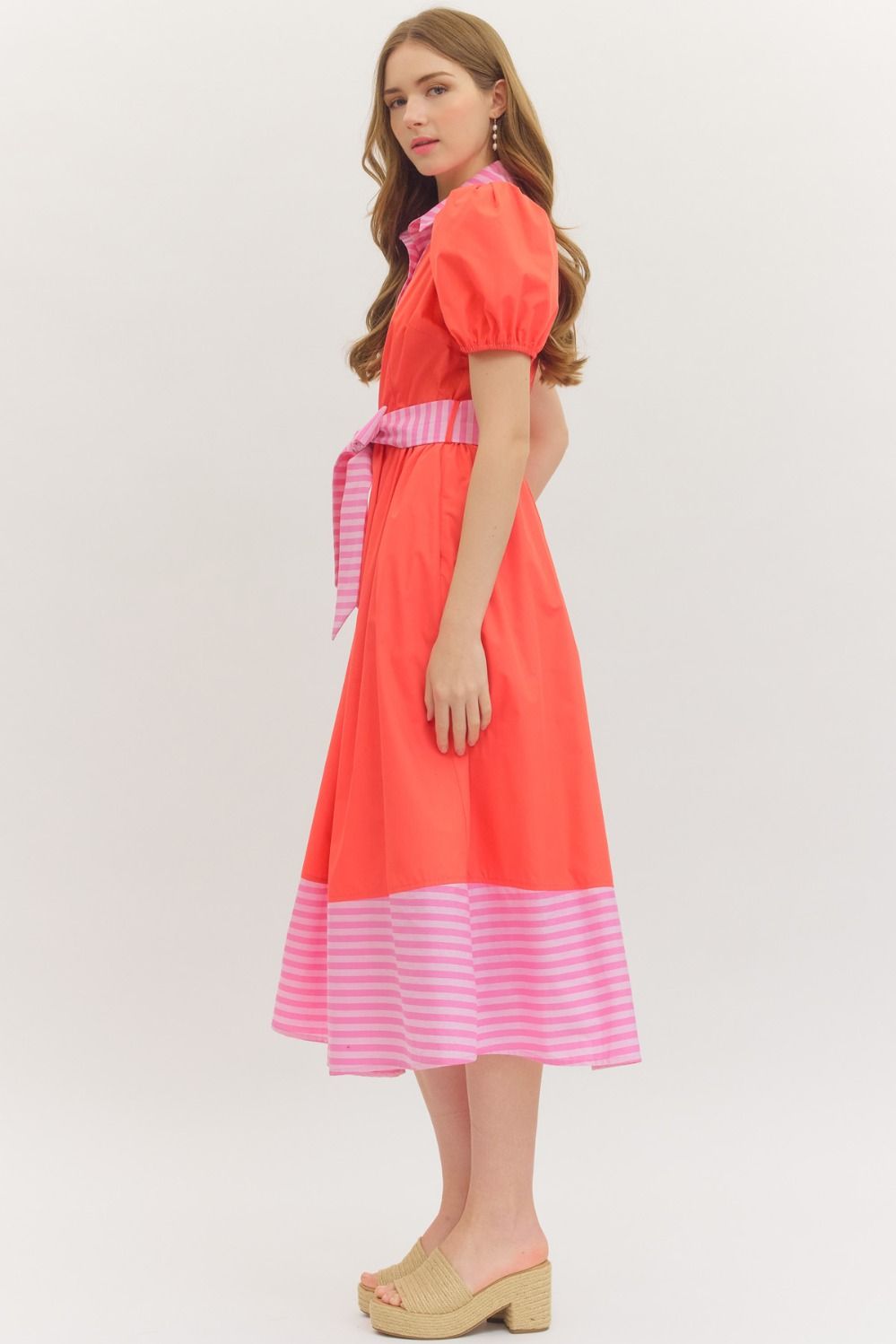 Candy Stripe Midi Dress
