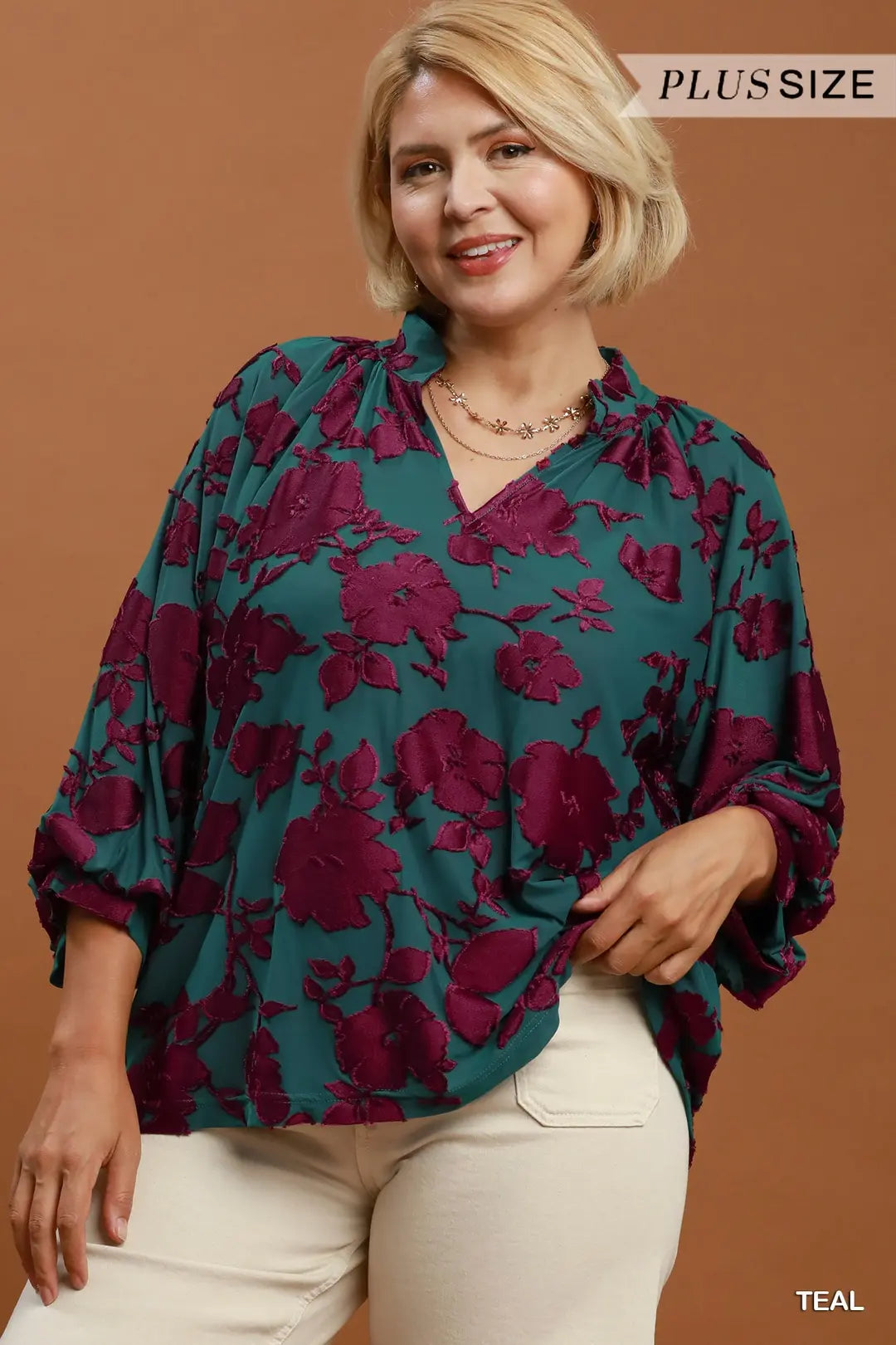 Curvy Velvet Elegance Top