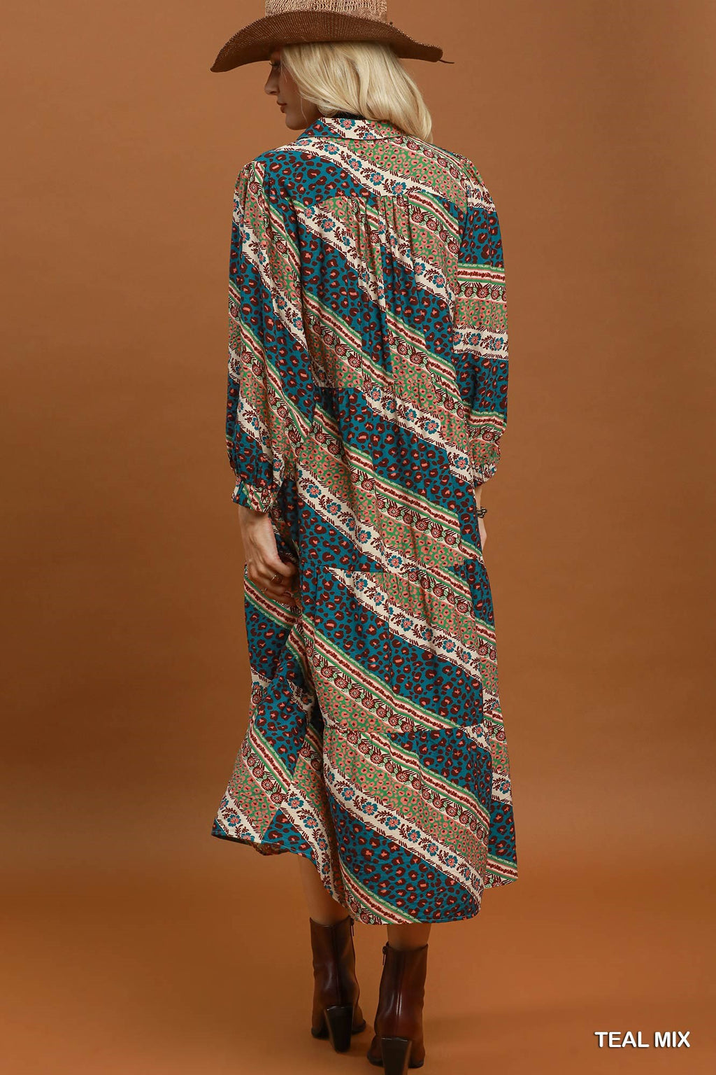 Turquoise Trails Midi Dress