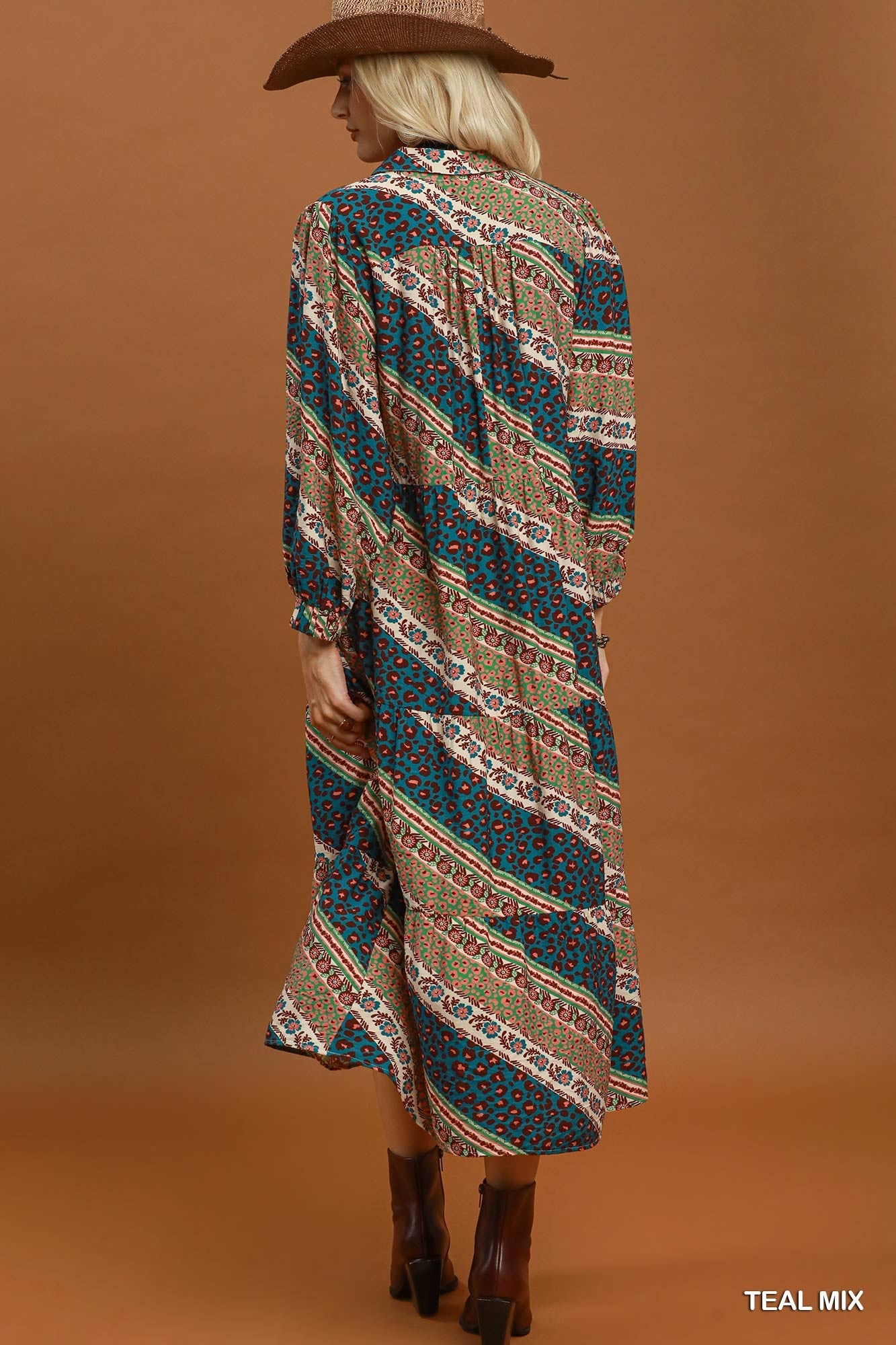 Turquoise Trails Midi Dress