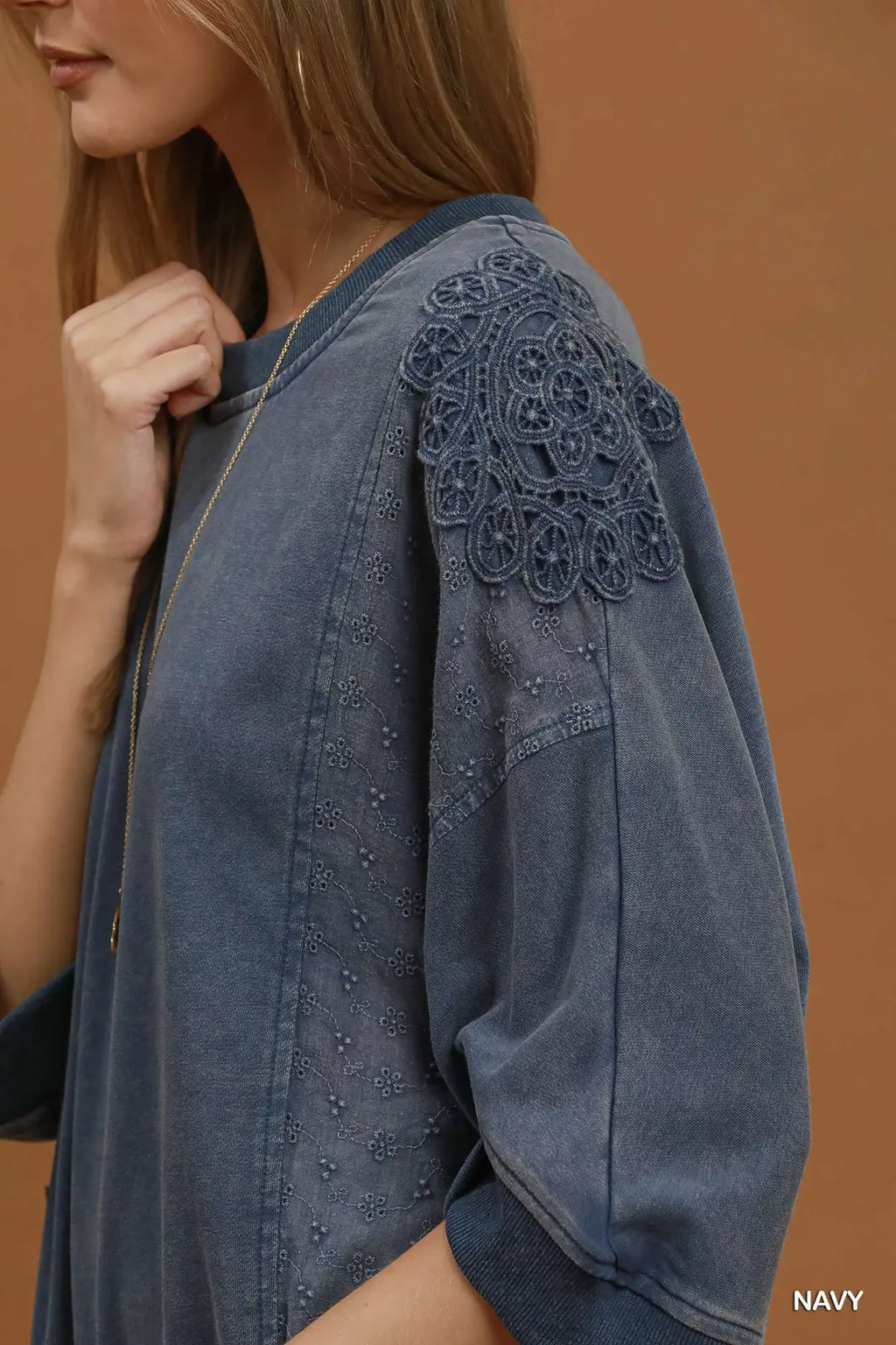Washed Lace Pullover