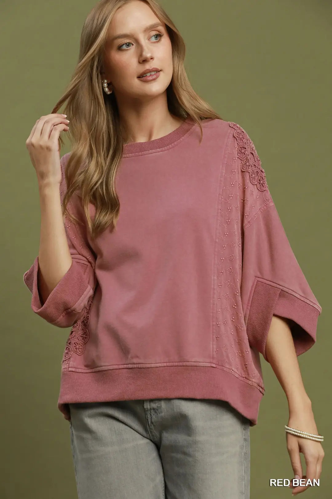 Washed Lace Pullover
