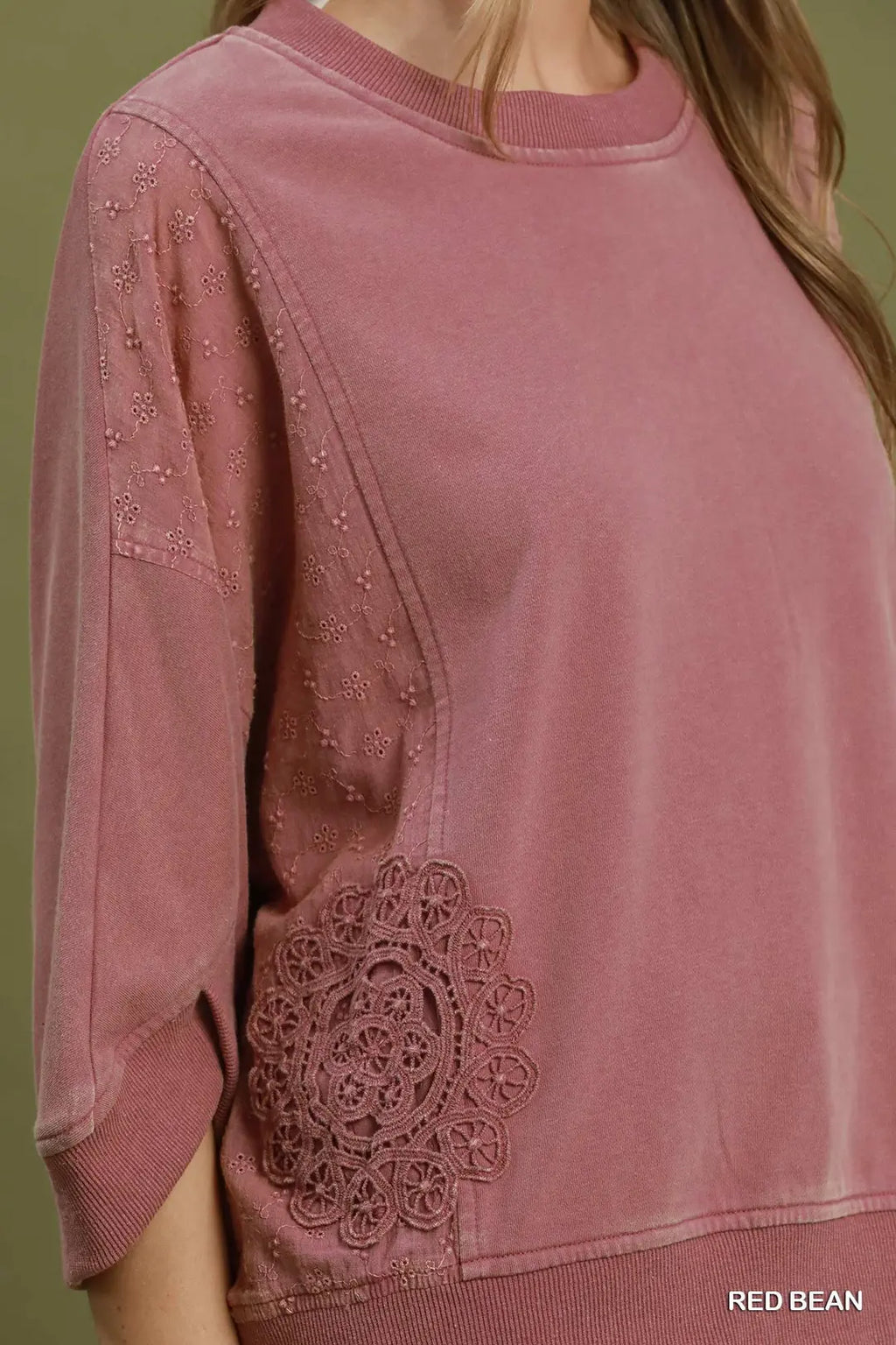 Washed Lace Pullover