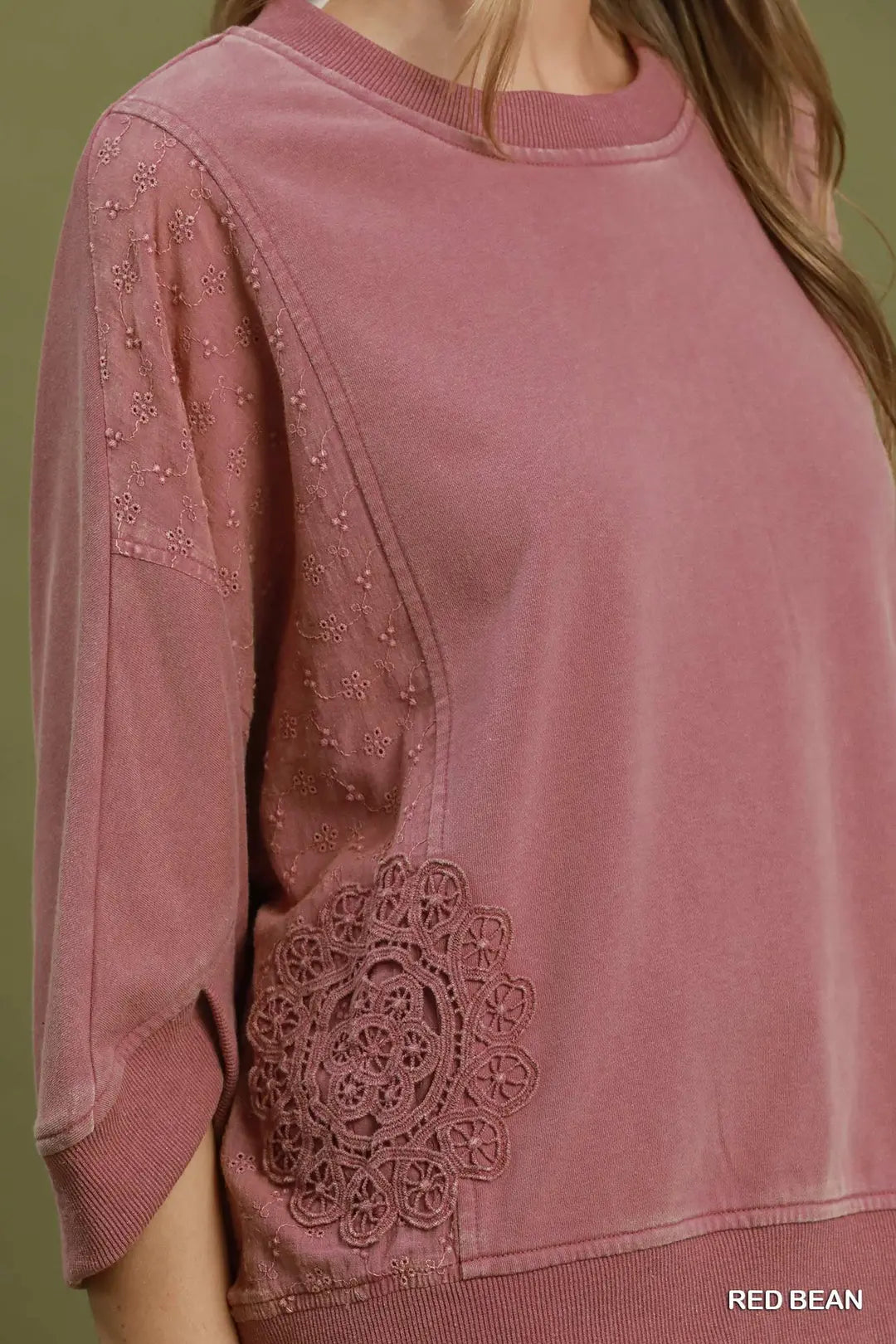 Washed Lace Pullover