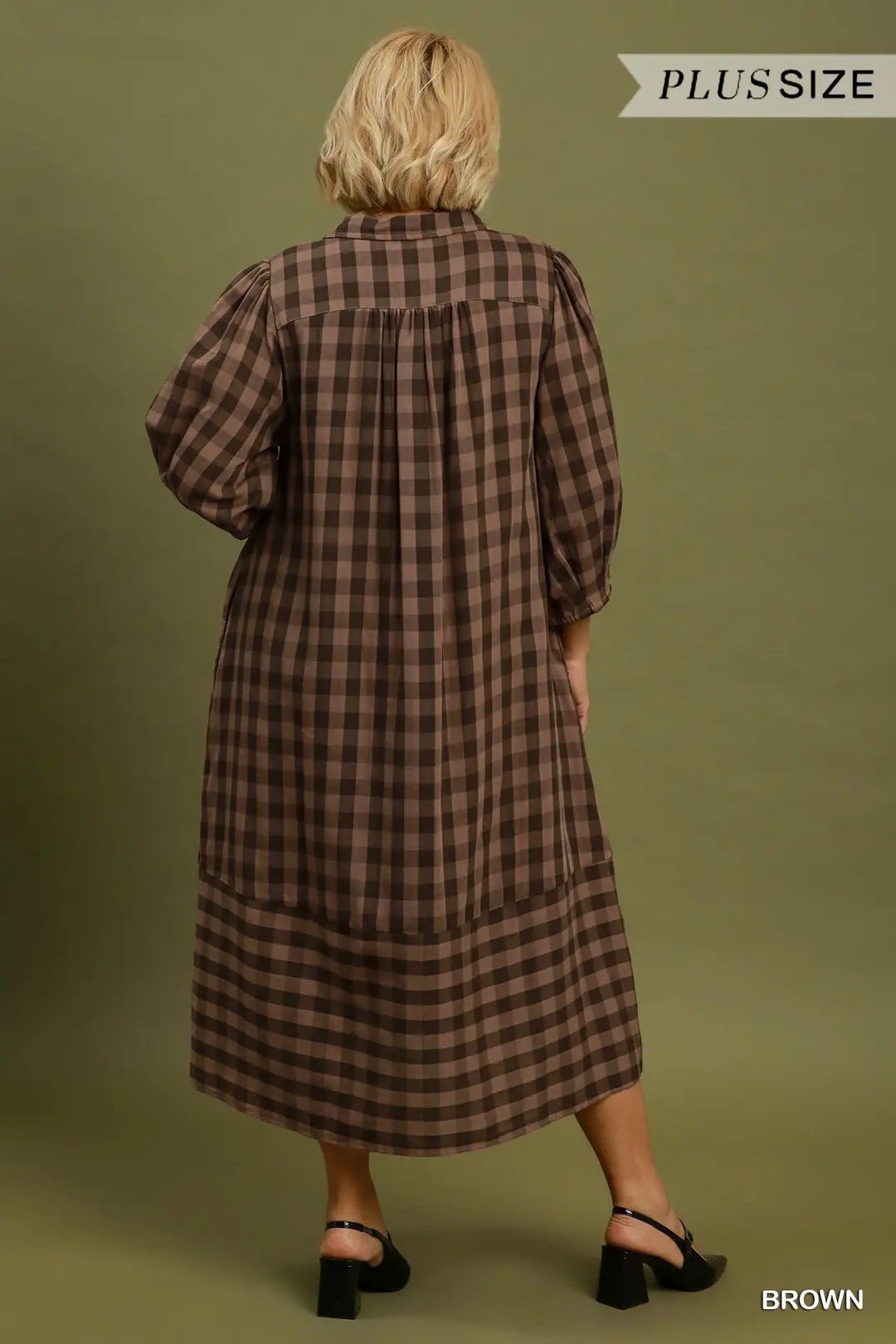 Curvy Plaid Tidings Dress