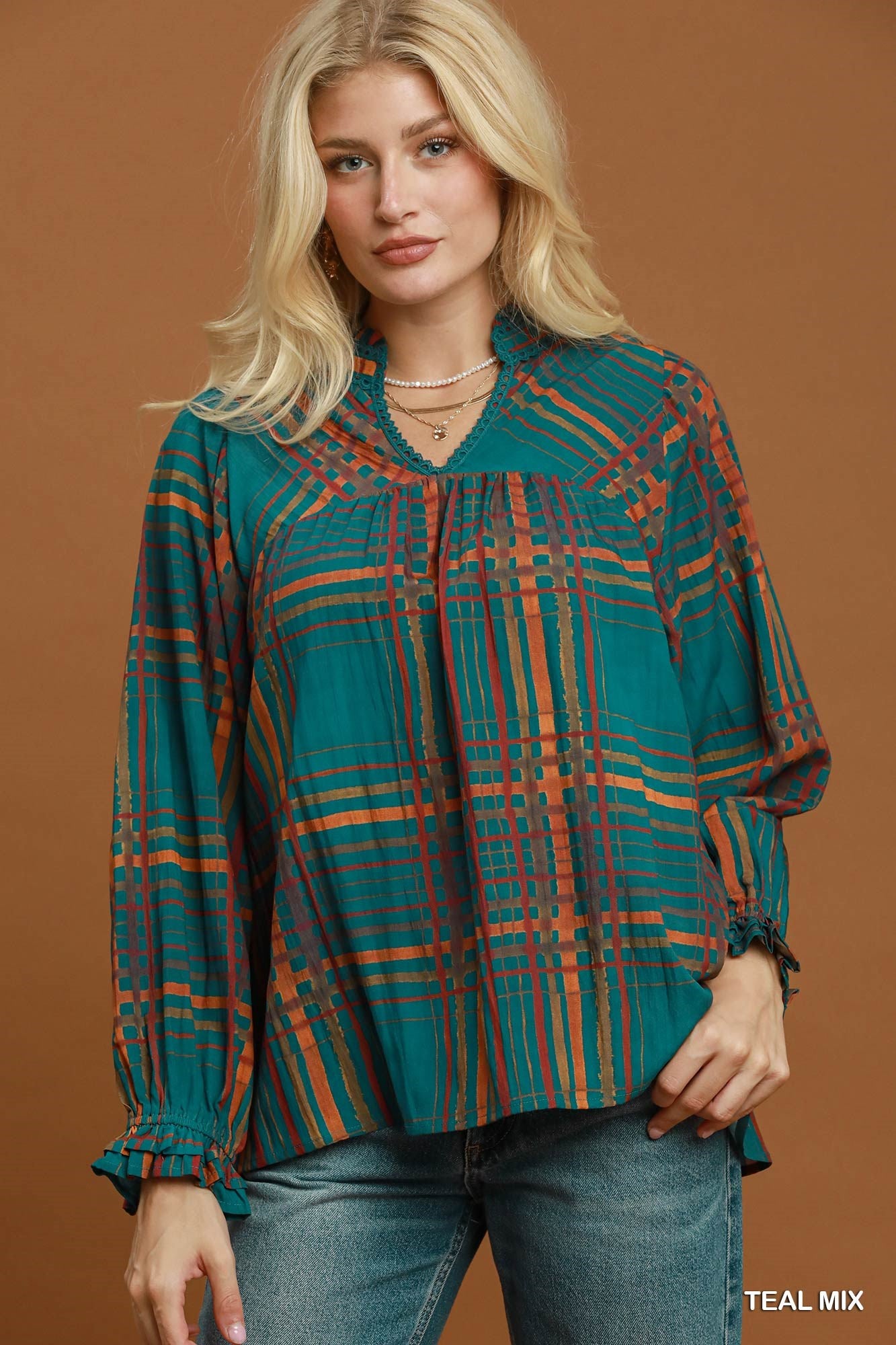Changing Leaves Plaid Top