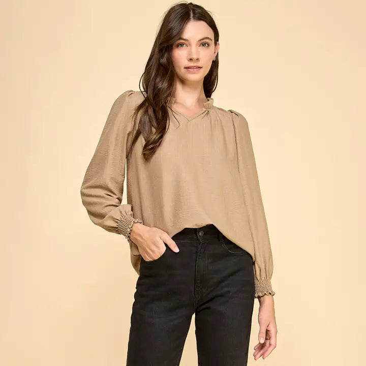 Ruffle Neck Blouse