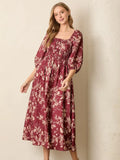 Floral Textured Print Dress