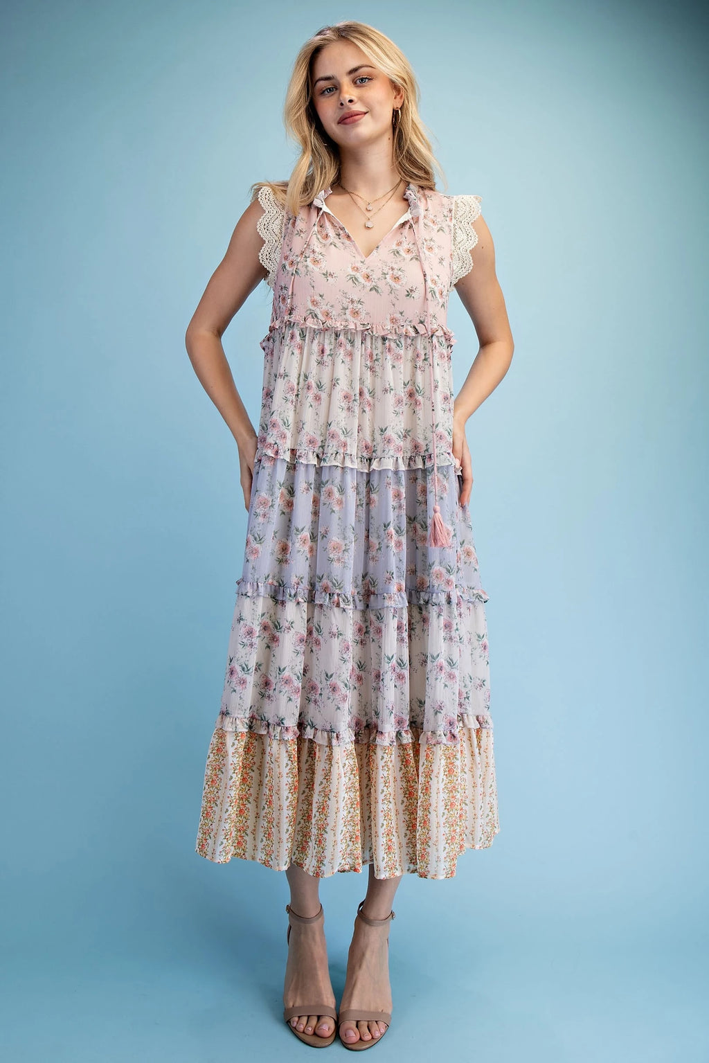 Sleeveless Tiered Dress