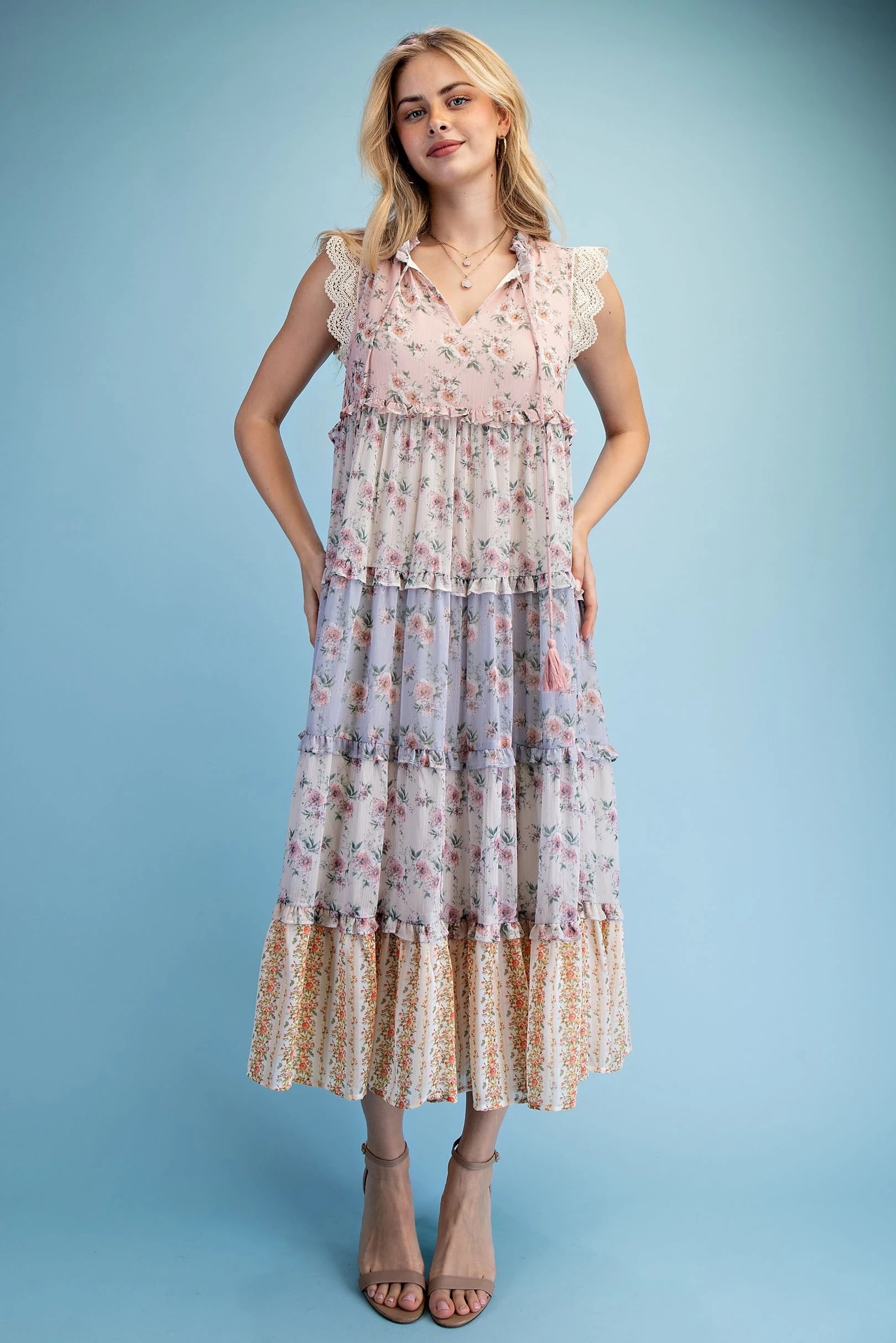 Sleeveless Tiered Dress