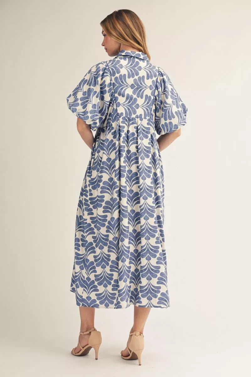 Curvy Denim Medallion Dress
