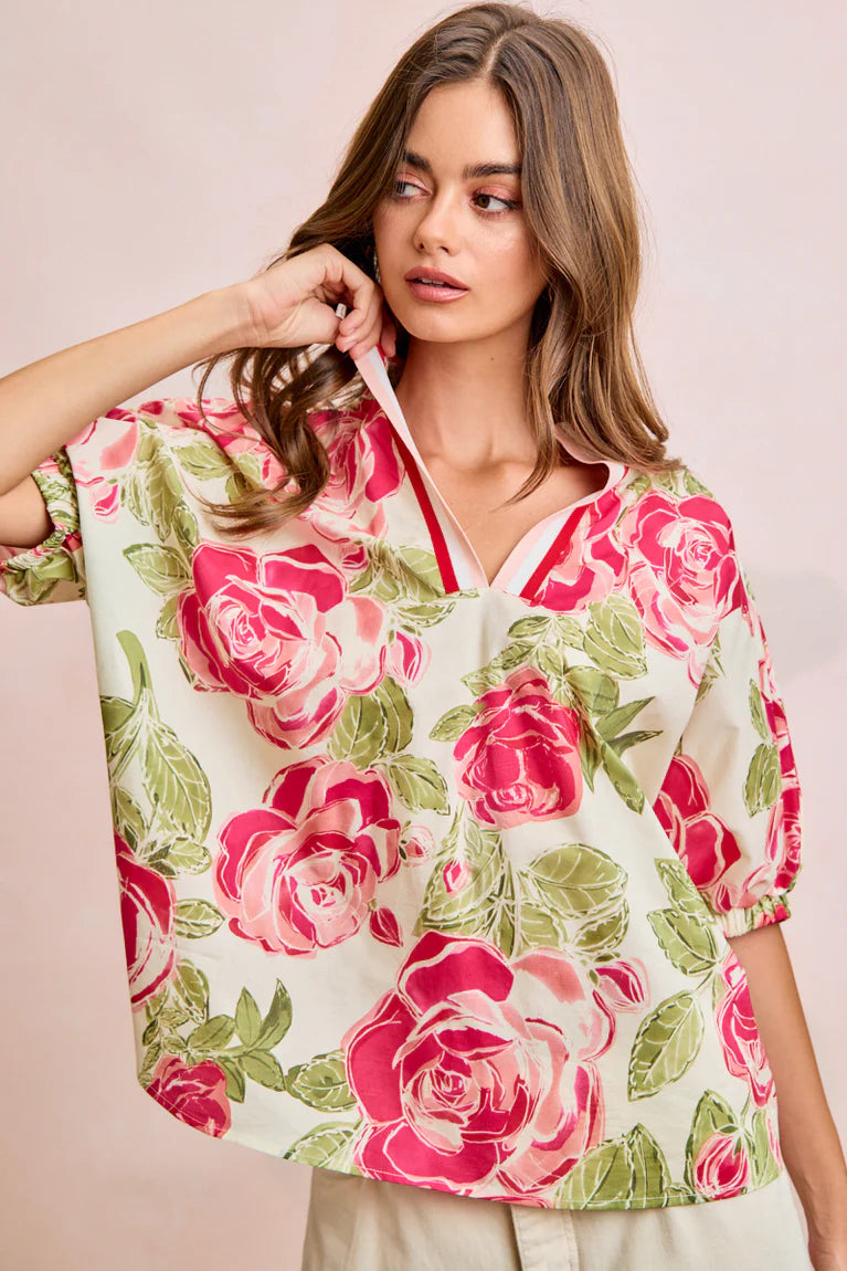 Floral Print Blouse by Bibi