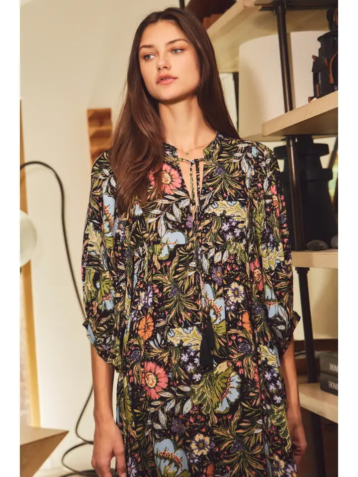 Bohemian Floral Maxi Dress