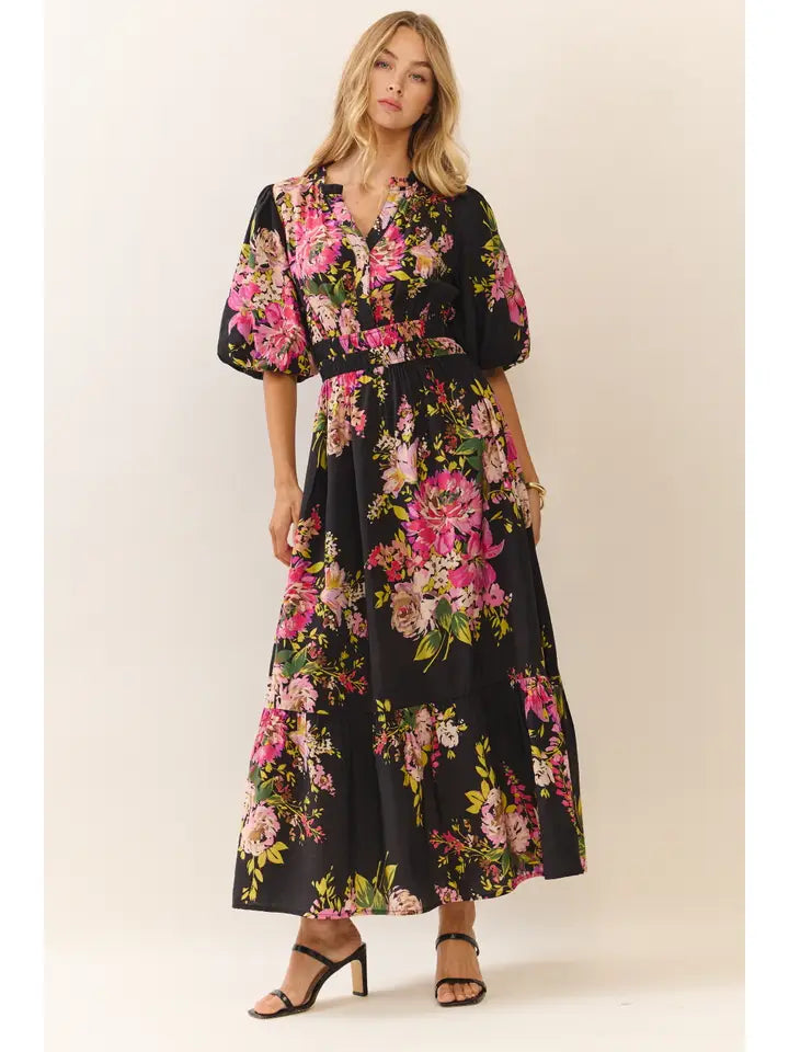Midnight Floral Dress
