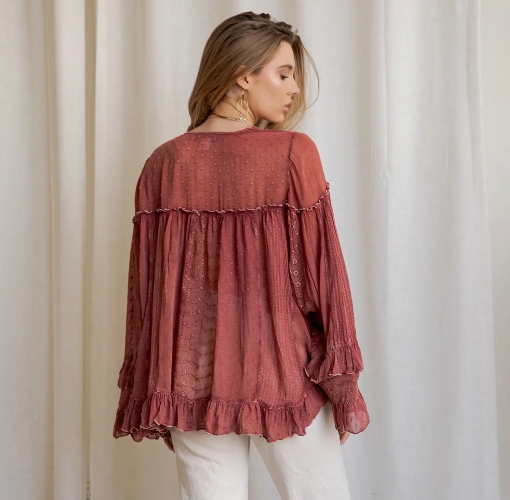 Dreamy Sheer Ruffle Top
