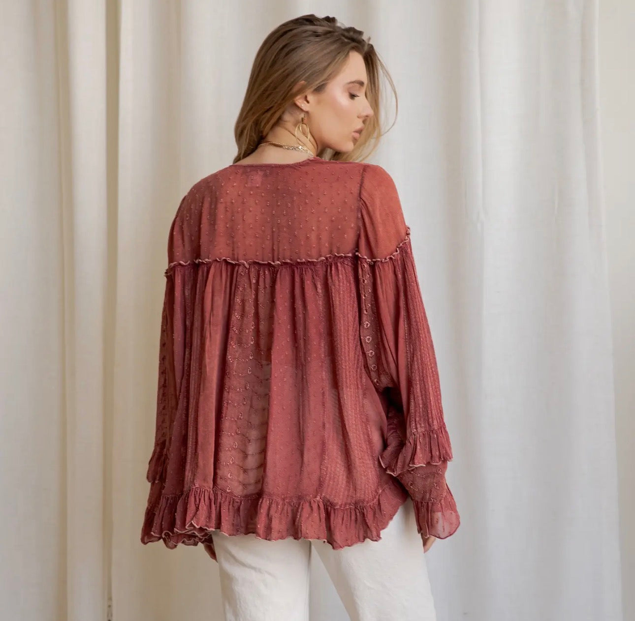 Dreamy Sheer Ruffle Top