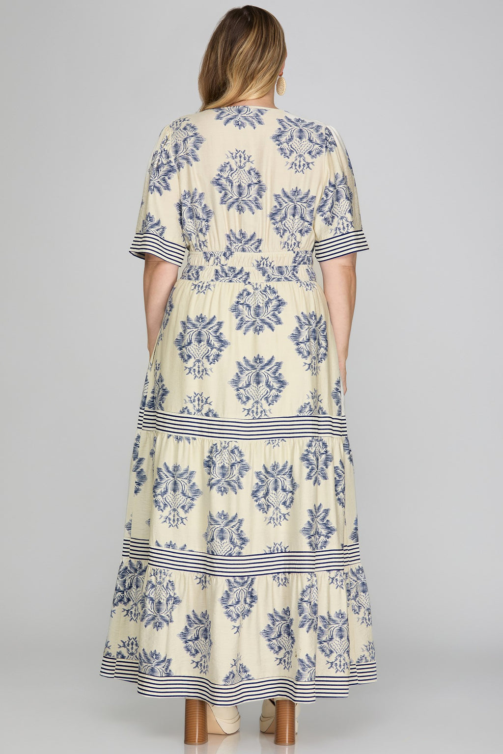 Curvy Toile Flutter Dress