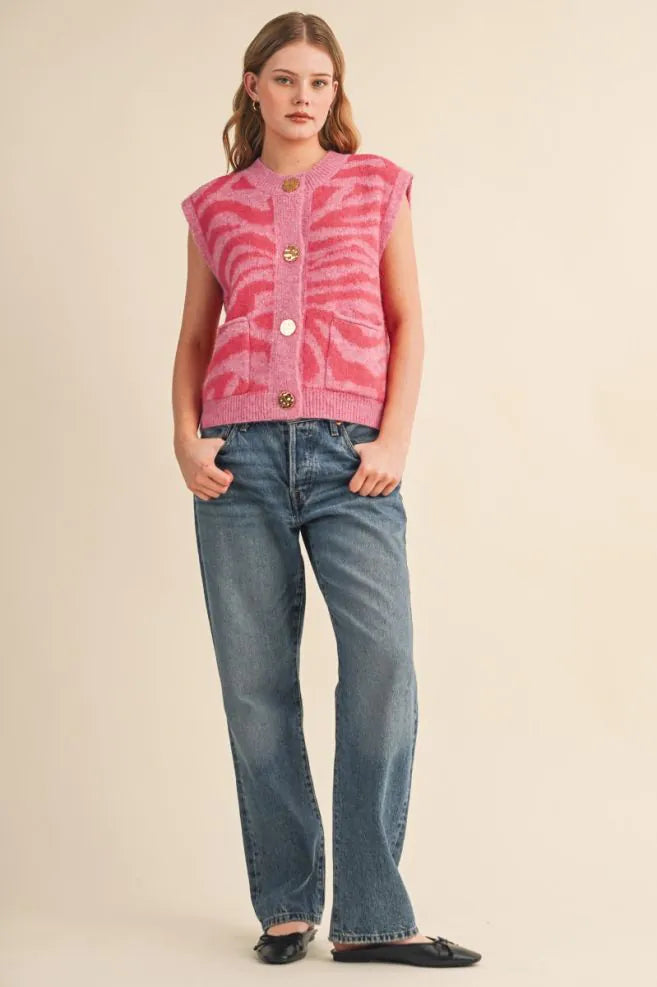 Tickled Pink Sweater Vest
