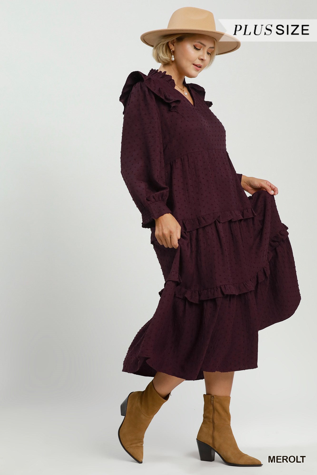 Curvy Everly Ruffle Dress