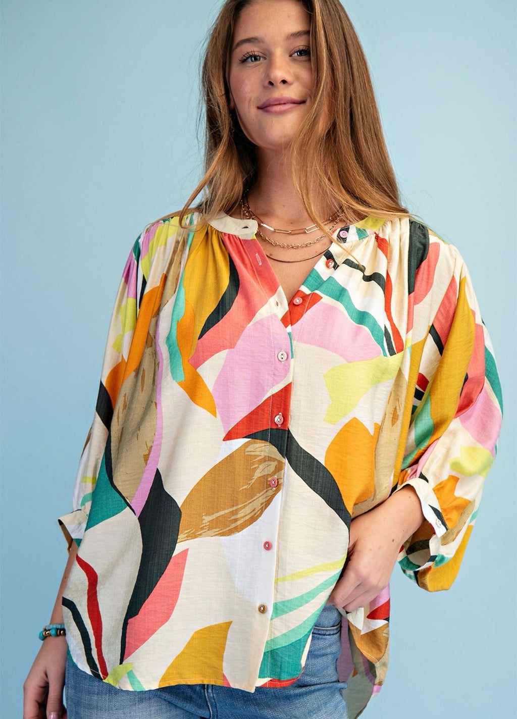 Curvy Kaleidoscope Top