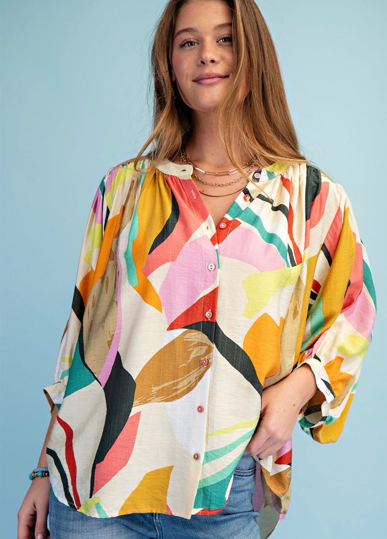 Curvy Kaleidoscope Top