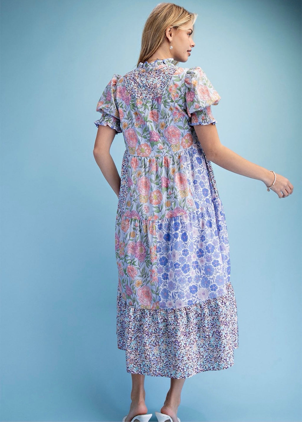 Curvy Garden Party Patchwork Dress