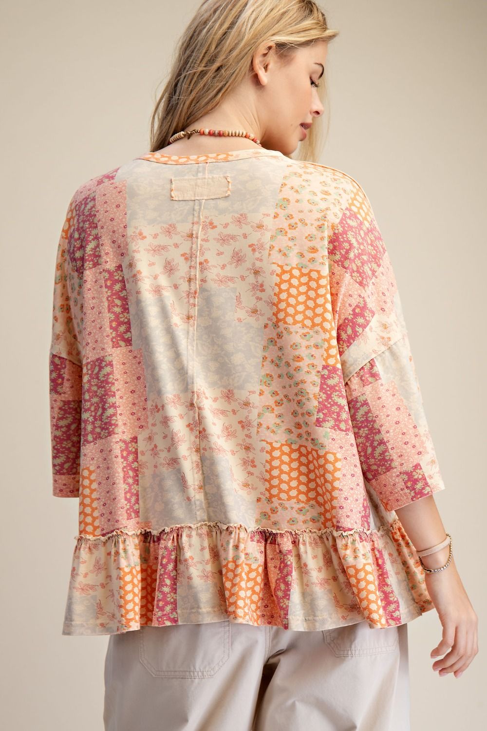 Wildflower Patchwork Ruffle Top