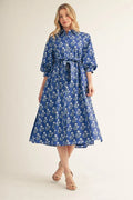 Toffee Bloom in Blue Dress