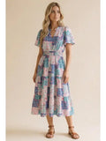 Mosaic Patchwork Maxi Dress
