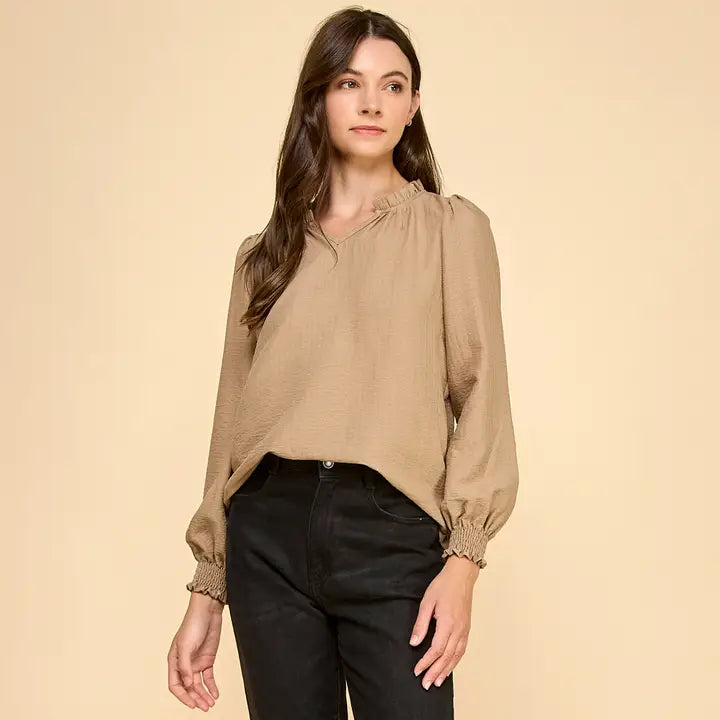 Ruffle Neck Blouse