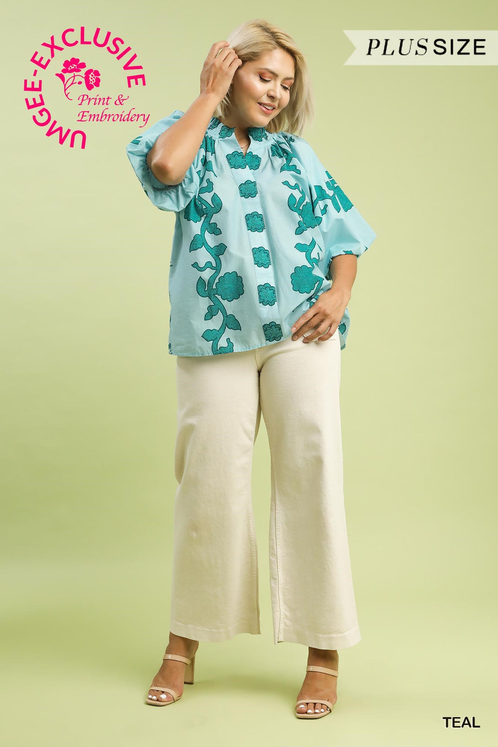 Curvy Floral Luxe Blouse