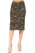Camo Denim Skirt