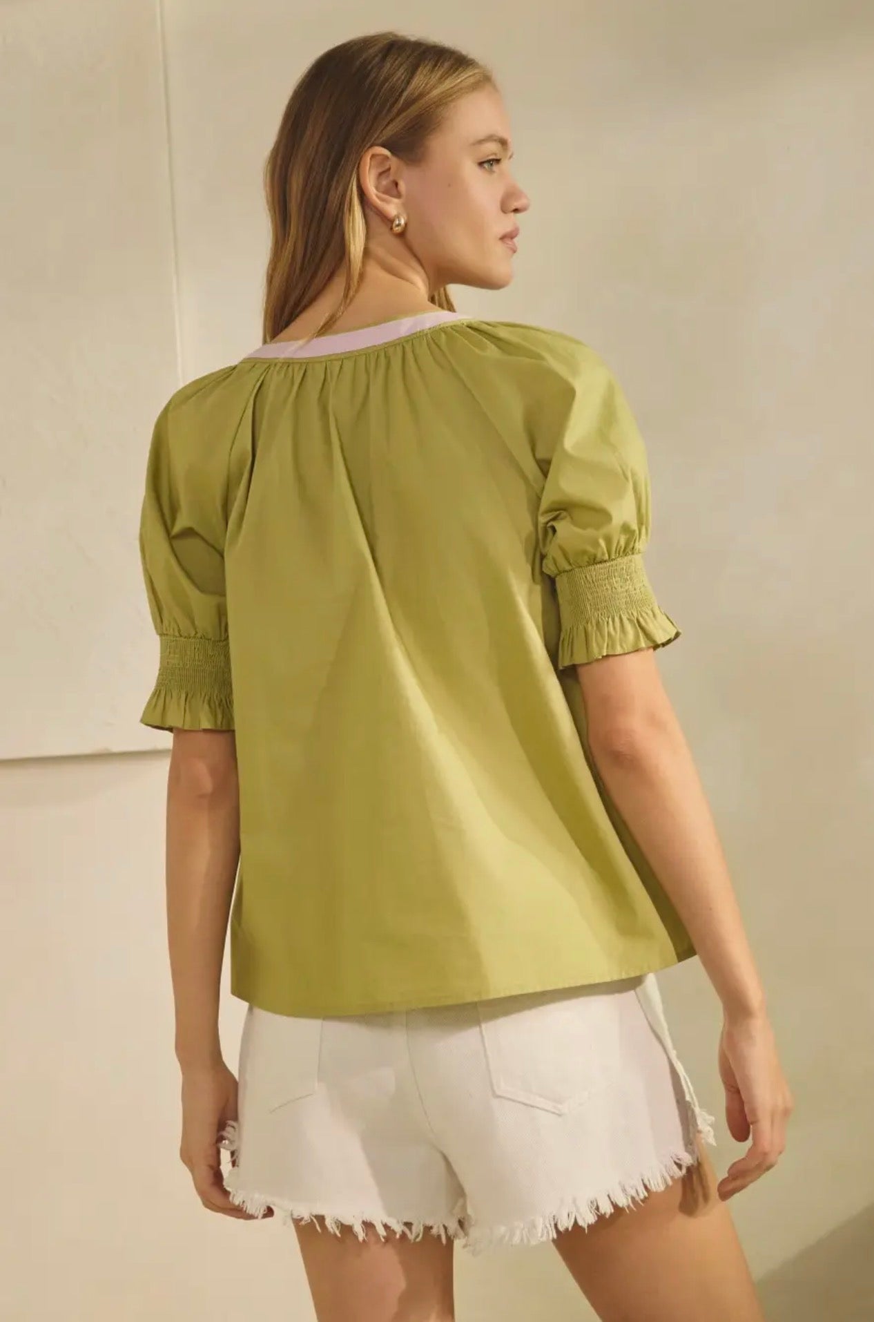 Chartreuse Embroidered Tunic