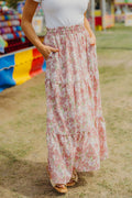 Tiered Boho Skirt in Tulip Sonata