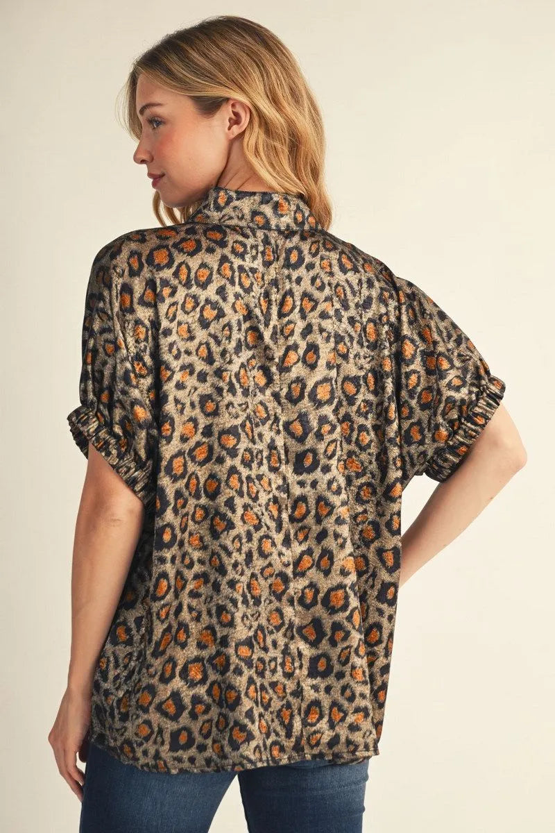 Metallic Leopard Top