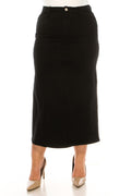 Curvy Long Black Skirt
